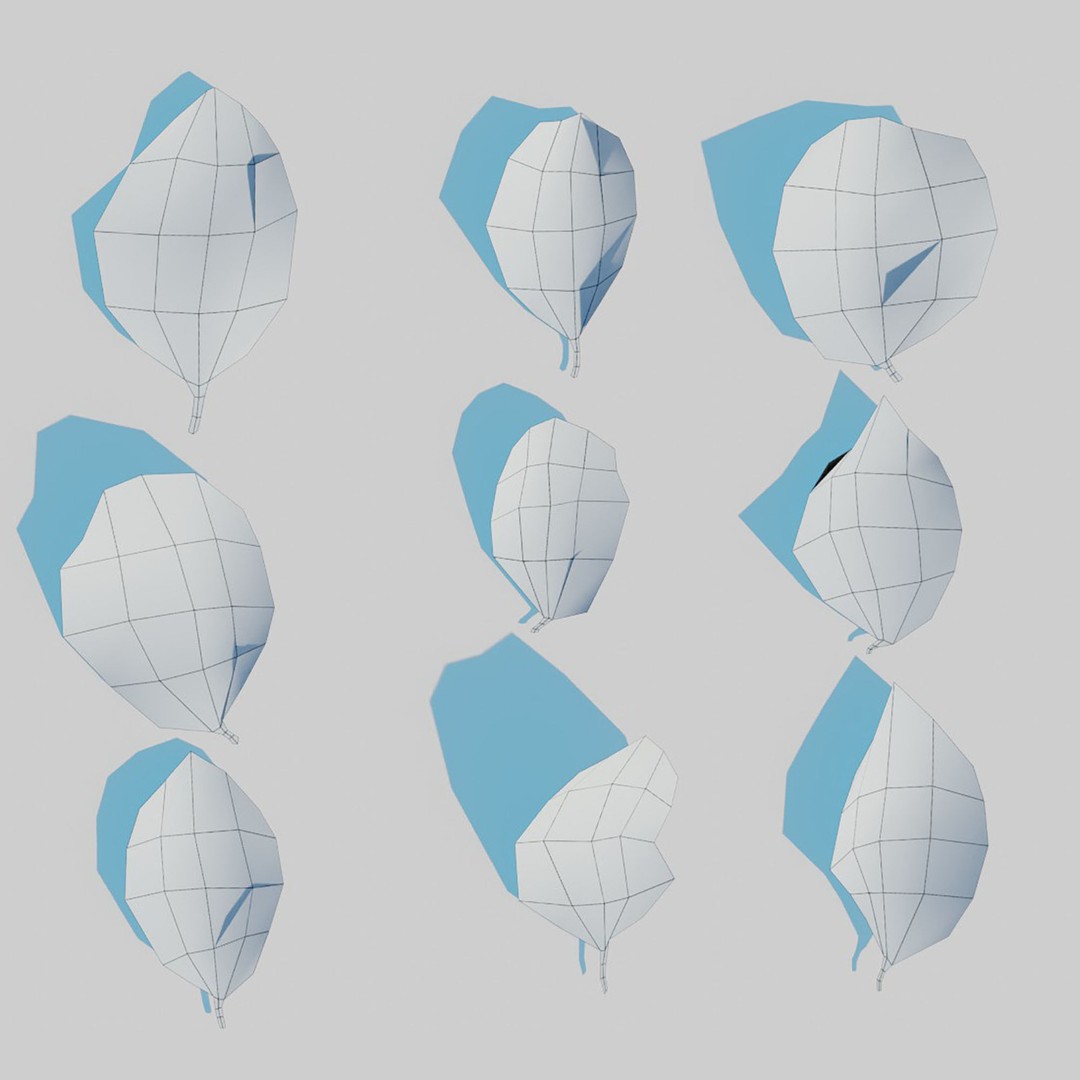 Dry Leaves 3D Model – Realistic Plant Asset, PBR Textures, FBX, OBJ - View 14