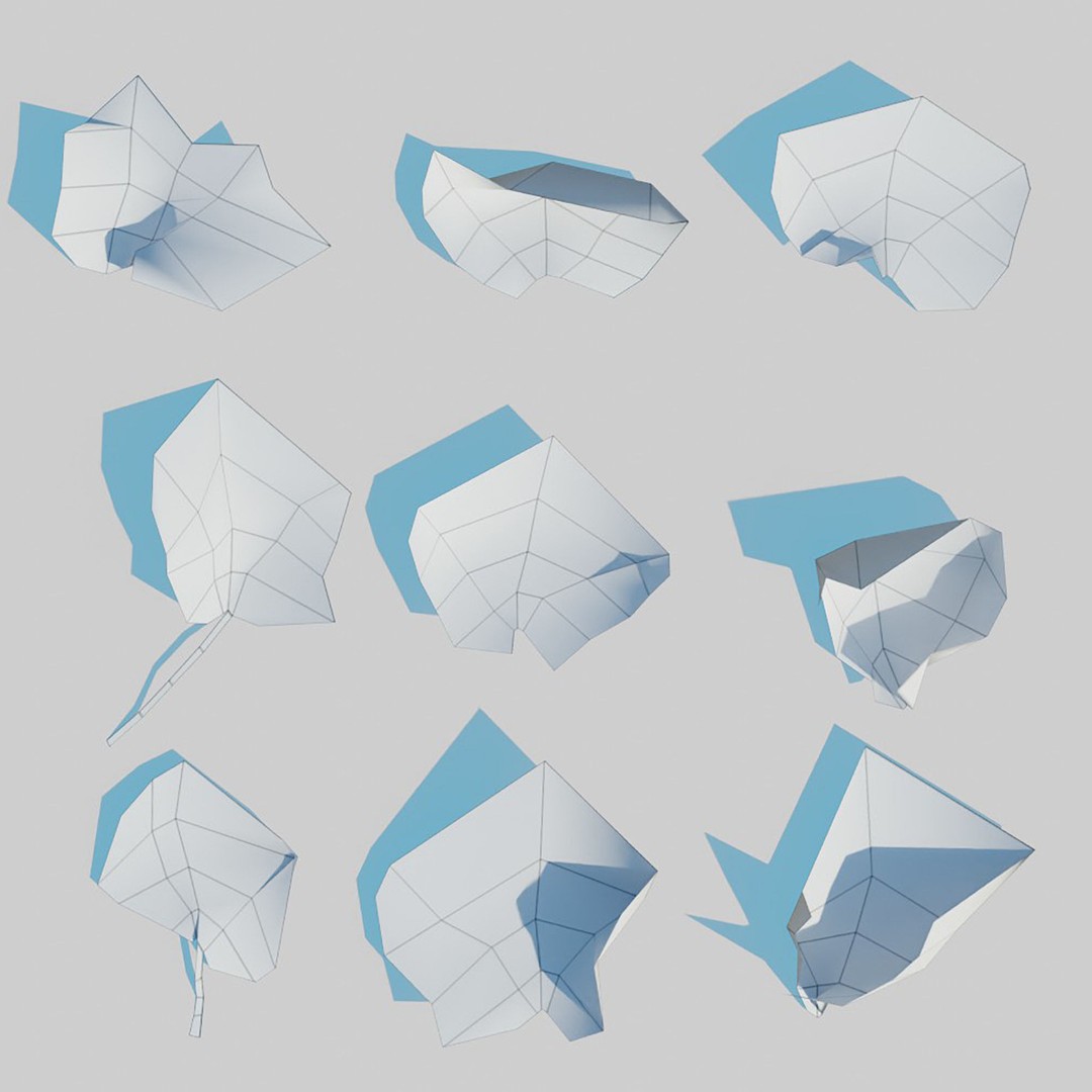 Dry Leaves 3D Model – Realistic Plant Asset, PBR Textures, FBX, OBJ - View 18