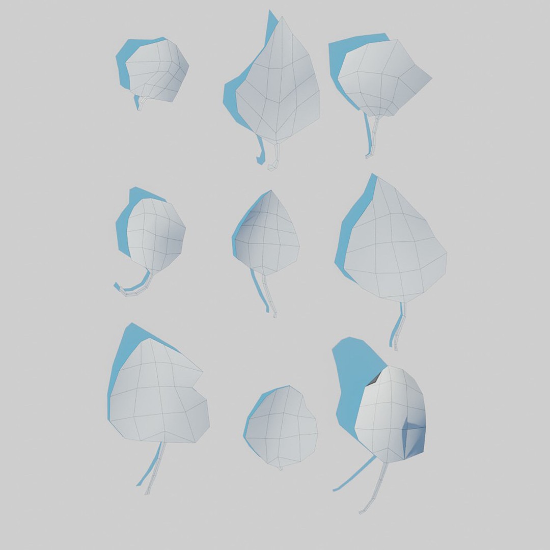 Dry Leaves 3D Model – Realistic Plant Asset, PBR Textures, FBX, OBJ - View 22