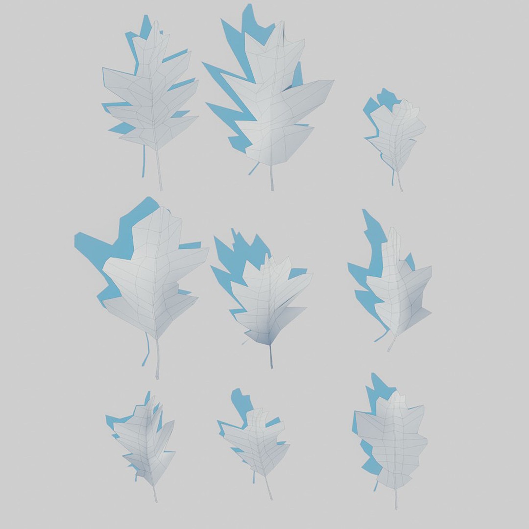 Dry Leaves 3D Model – Realistic Plant Asset, PBR Textures, FBX, OBJ - View 28