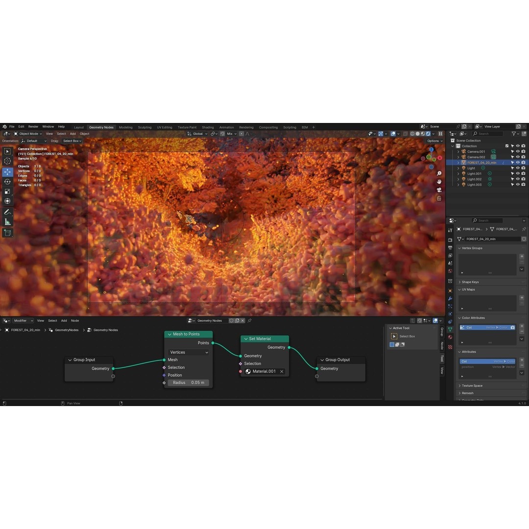 Gorge in the Forest 3D Model – Point Cloud Scan, Blender Compatible - View 5