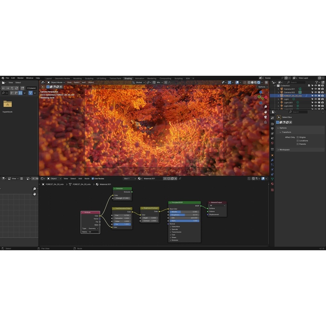 Gorge in the Forest 3D Model – Point Cloud Scan, Blender Compatible - View 6