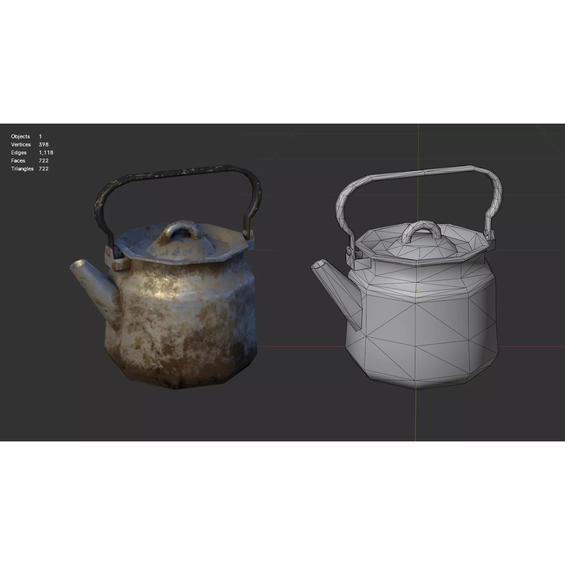 Abandoned Soviet Kitchenware - Low-Poly Game-Ready 3D Model - View 4