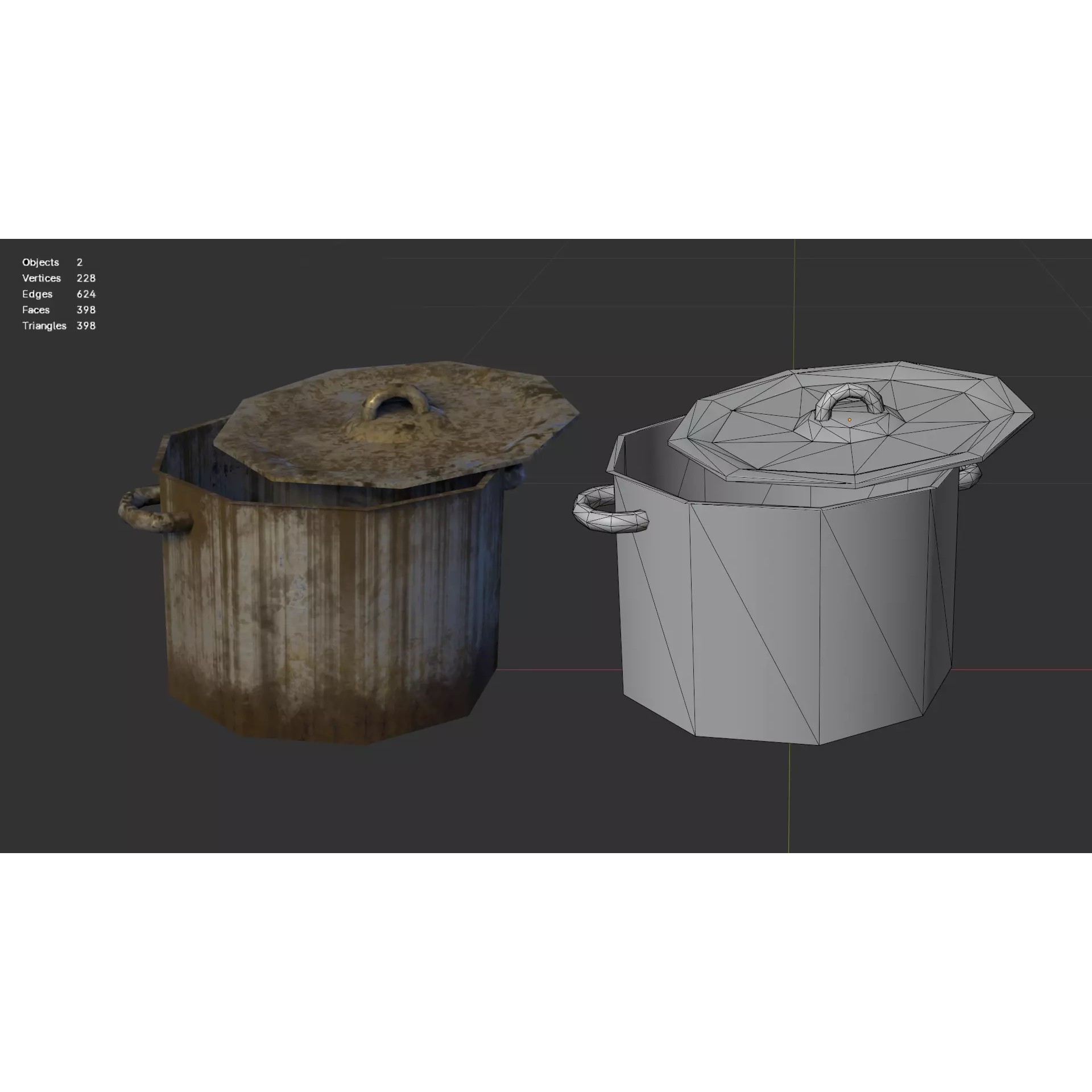 Abandoned Soviet Kitchenware - Low-Poly Game-Ready 3D Model - View 5