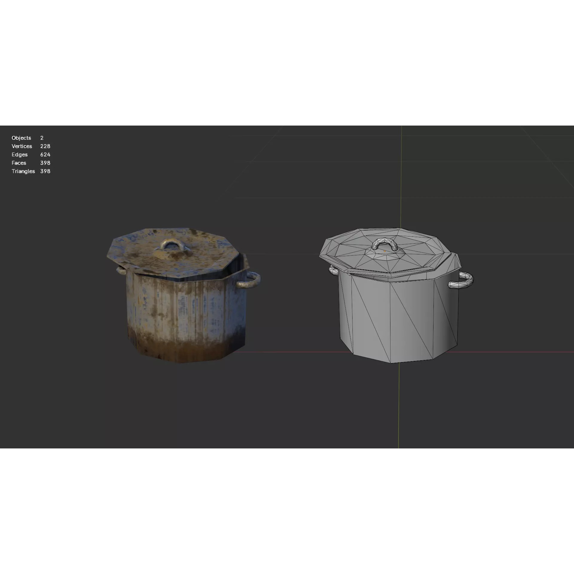Abandoned Soviet Kitchenware - Low-Poly Game-Ready 3D Model - View 8