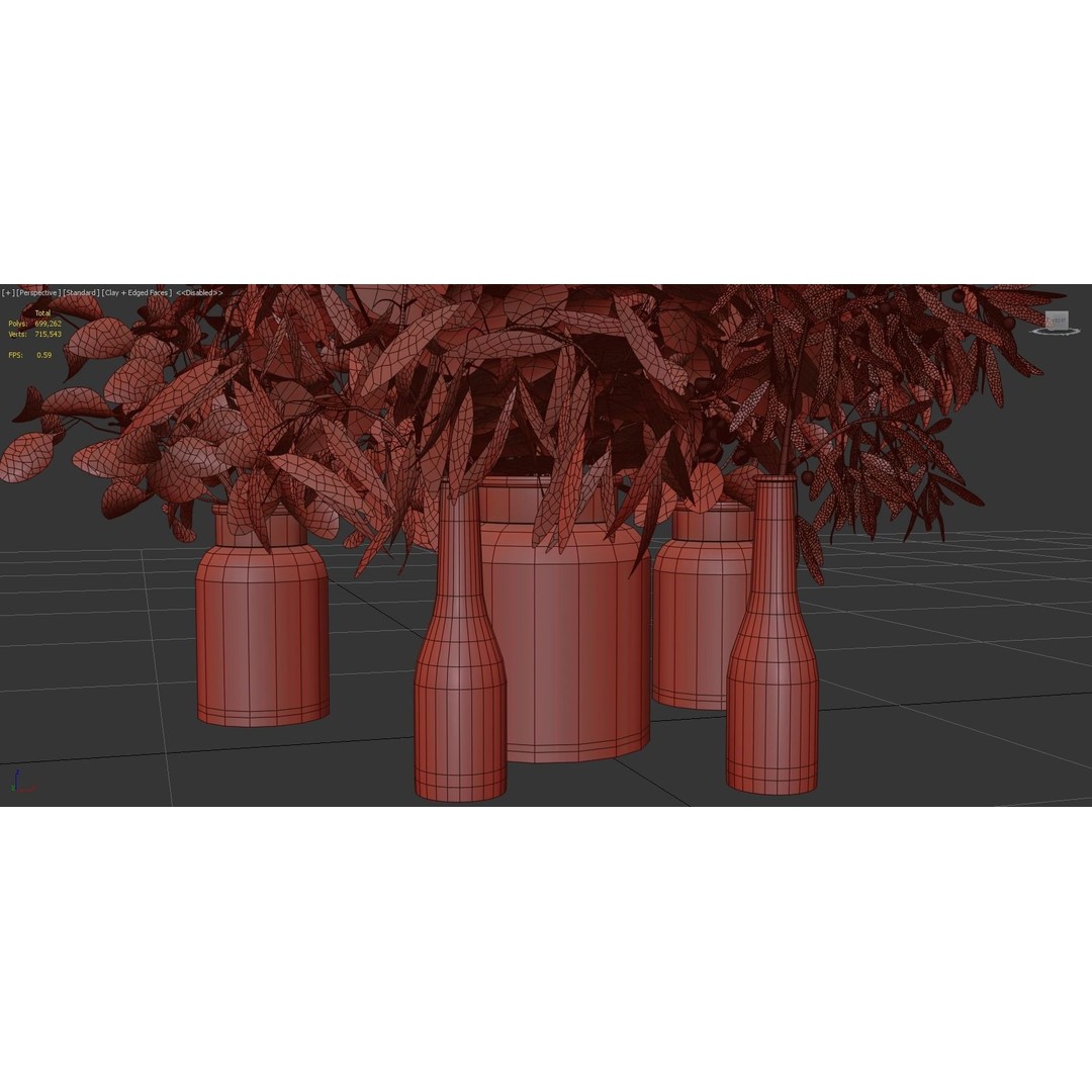 Indoor Plants 3D Model – High Poly Collection for Interior Design, OBJ & 3Ds Max