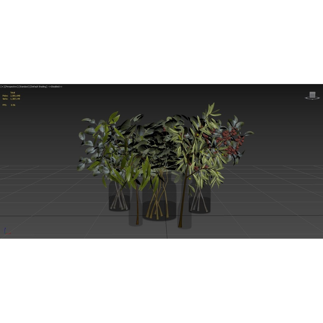 Indoor Plants 3D Model – High Poly Collection for Interior Design, OBJ & 3Ds Max - View 12