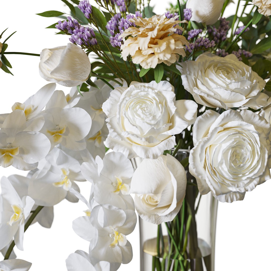 Flower Set 085 3D Model – High Poly Bouquet with FBX Format - View 5