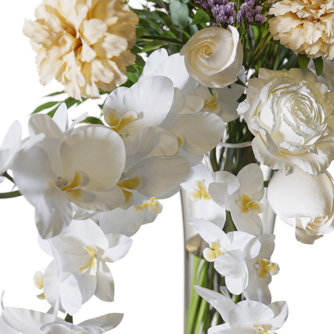 Flower Set 085 3D Model – High Poly Bouquet with FBX Format - View 7