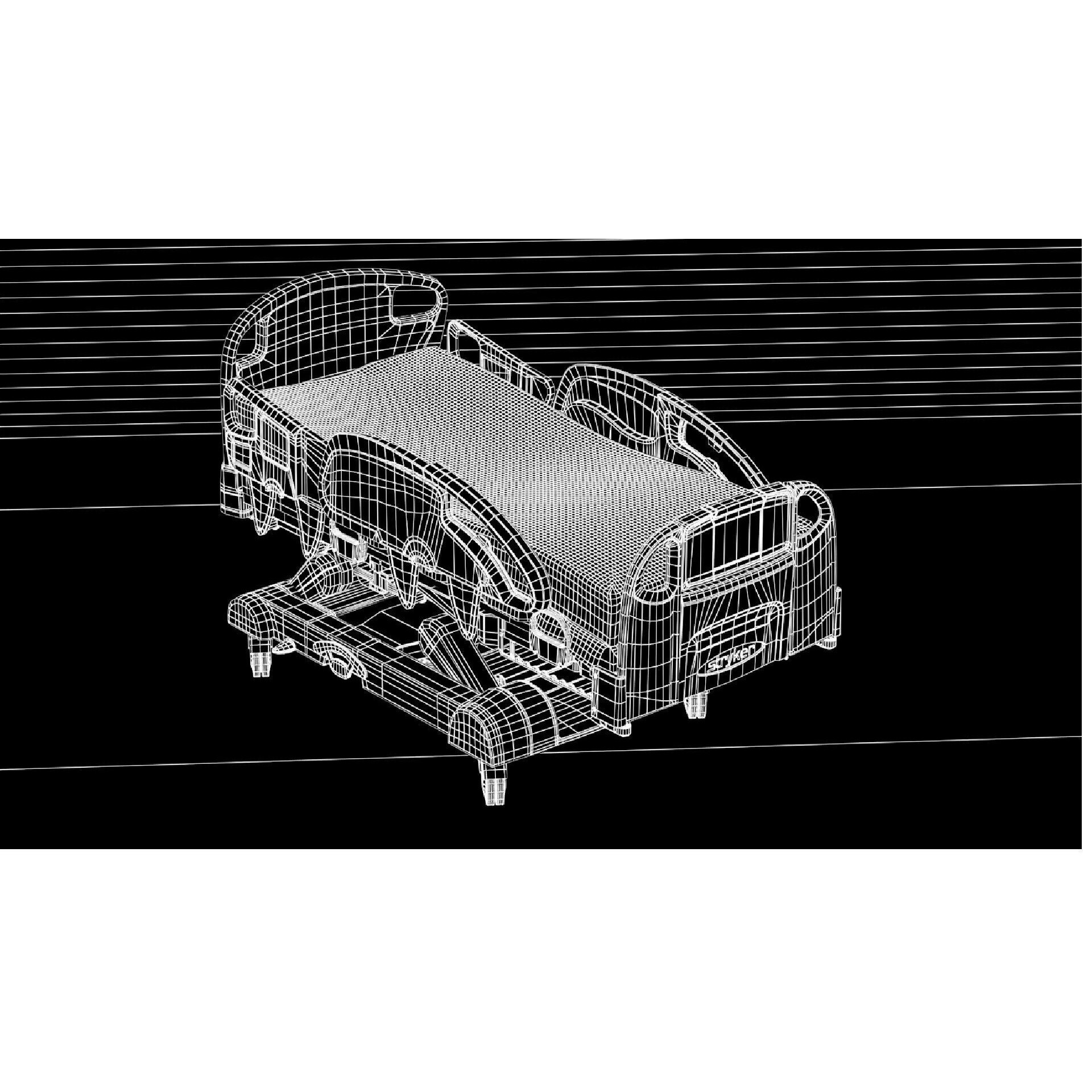Stryker Medical Bed - Game-Ready 3D Model