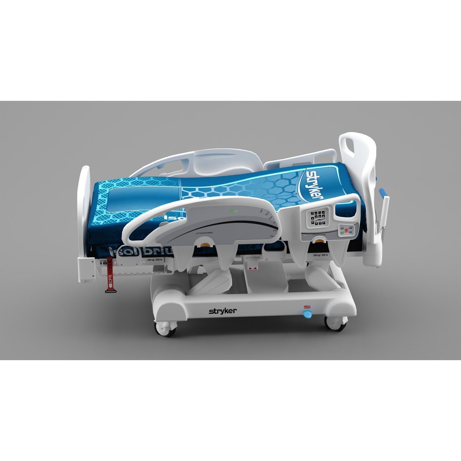 Stryker Medical Bed - Game-Ready 3D Model - View 11