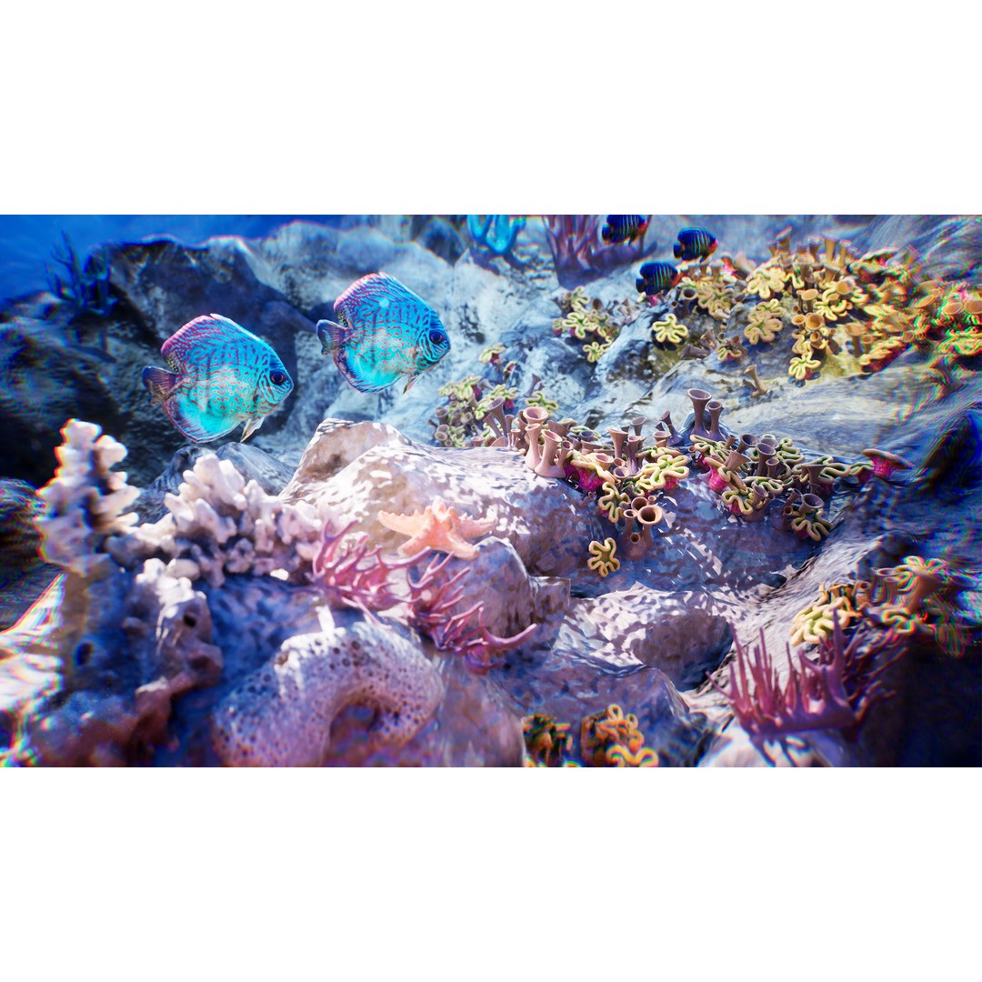 Ocean Floor 3D Model – High Quality Low Poly Environment, FBX - View 7
