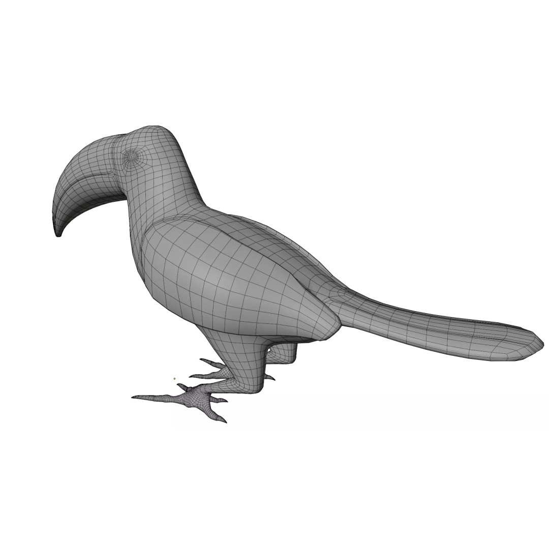 Toucan 3D Model – High Quality PBR Textured Game Asset, FBX, OBJ - View 13