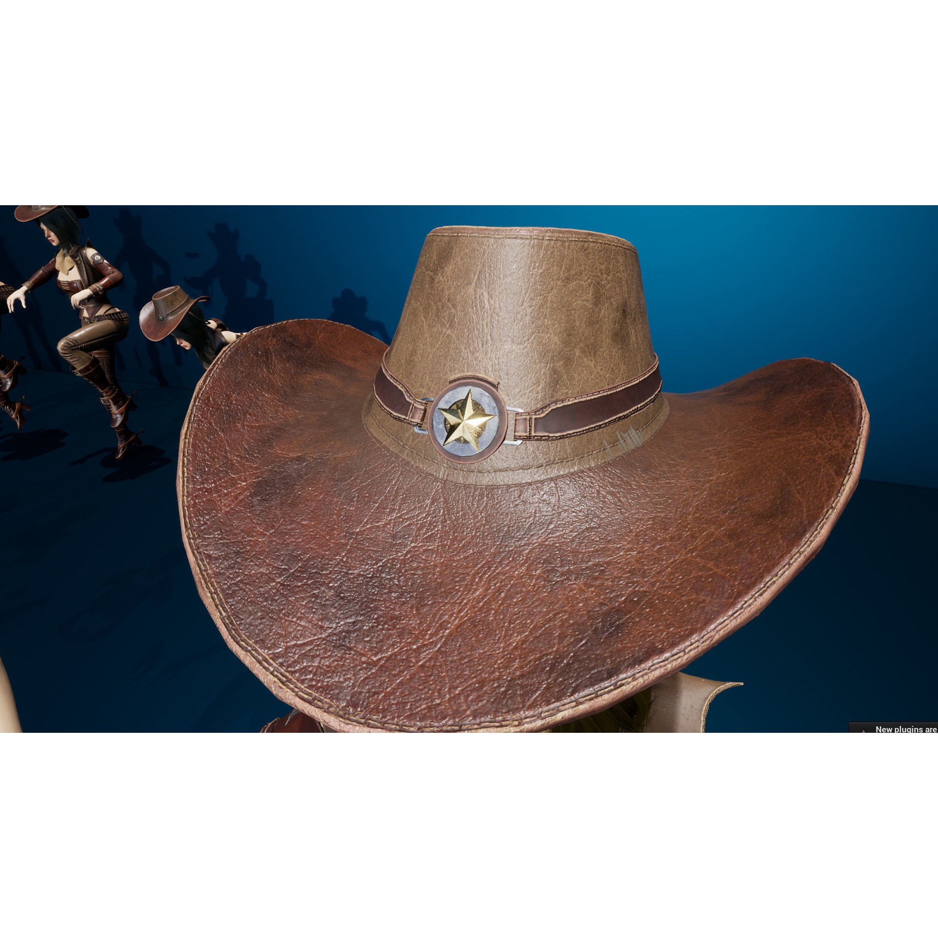 Cowboy Sheriff Girl - Low-Poly Game-Ready 3D Model - View 23