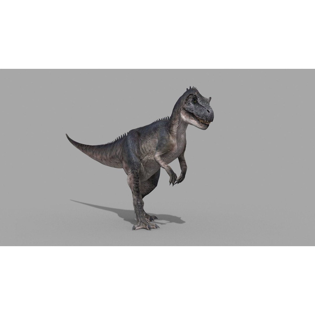 Real Animated Allosaurus 3D Model – High Poly Rigged Asset, FBX, OBJ - View 14
