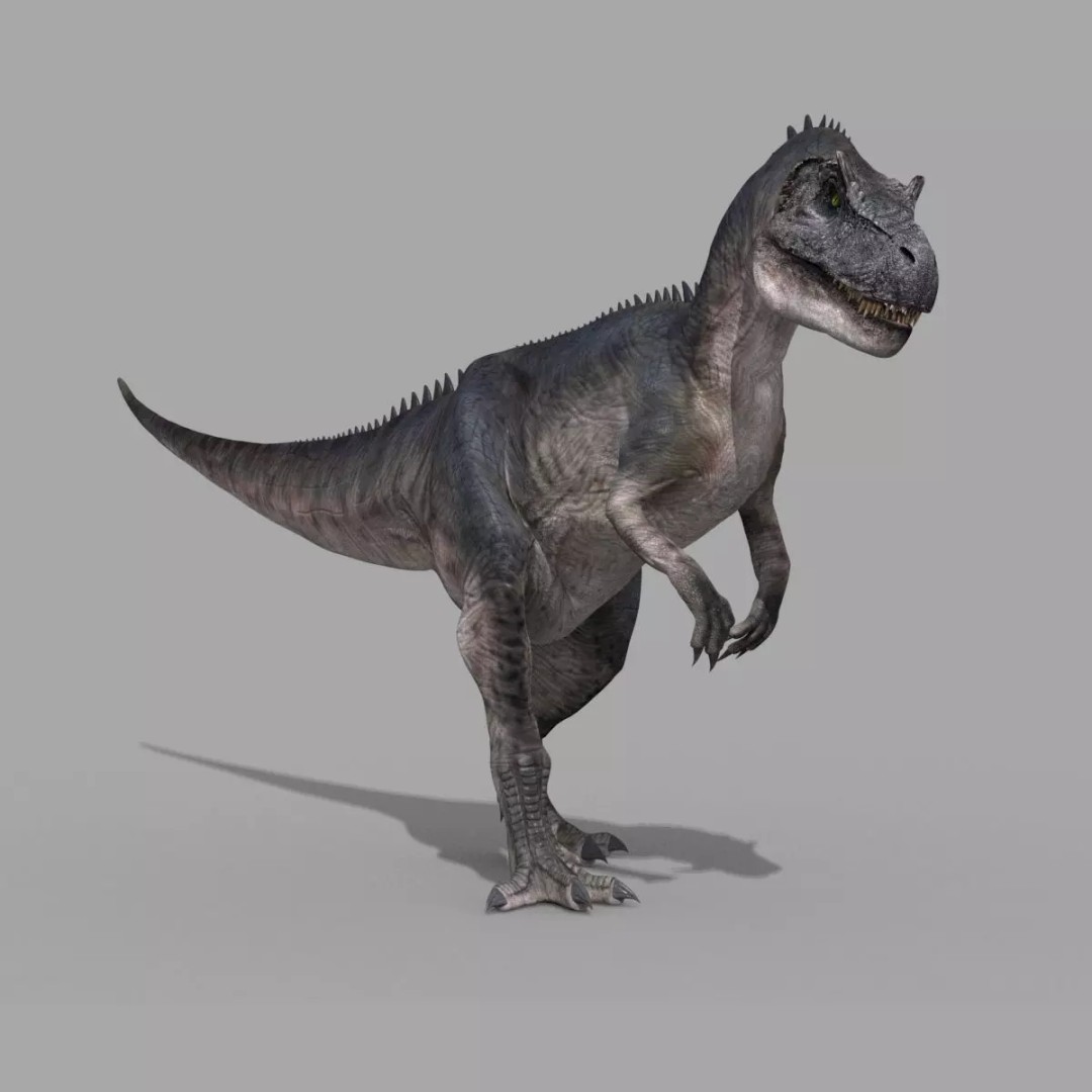 Real Animated Allosaurus 3D Model – High Poly Rigged Asset, FBX, OBJ - View 2