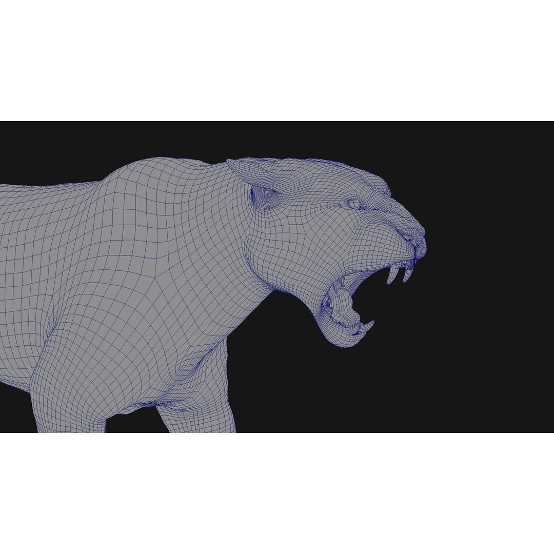 Bengal Tiger 3D Model – High Poly Rigged Character with YETI Grooming - View 15