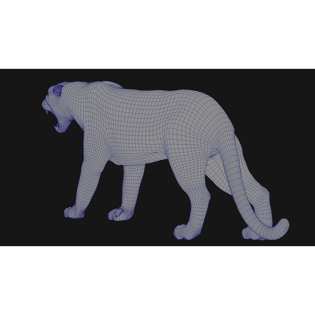 Bengal Tiger 3D Model – High Poly Rigged Character with YETI Grooming - View 17