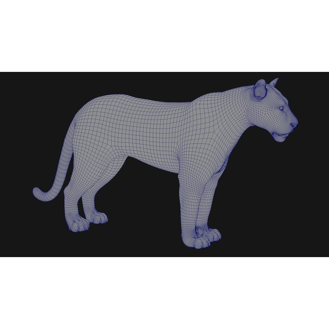 Bengal Tiger 3D Model – High Poly Rigged Character with YETI Grooming - View 18