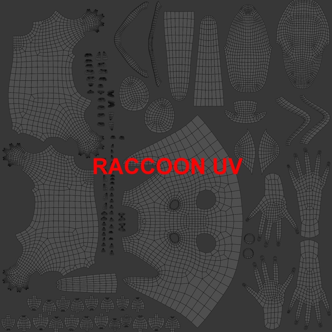 Raccoon 3D Model – Realistic Rigged Animation with PBR Textures