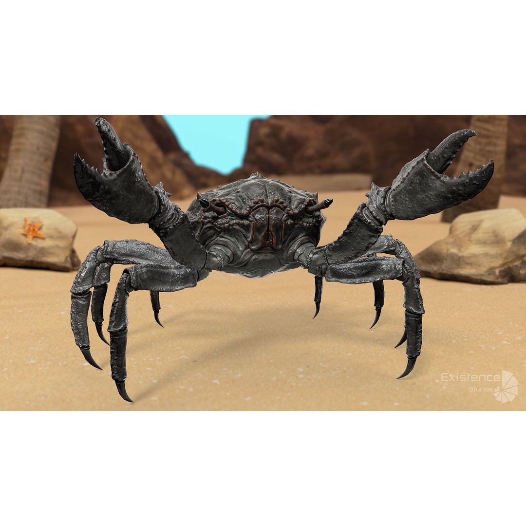 Royal Crab 3D Model – Realistic Rigged Animated Low Poly FBX - View 14