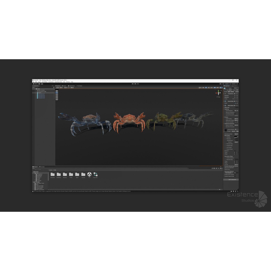 Royal Crab 3D Model – Realistic Rigged Animated Low Poly FBX - View 18