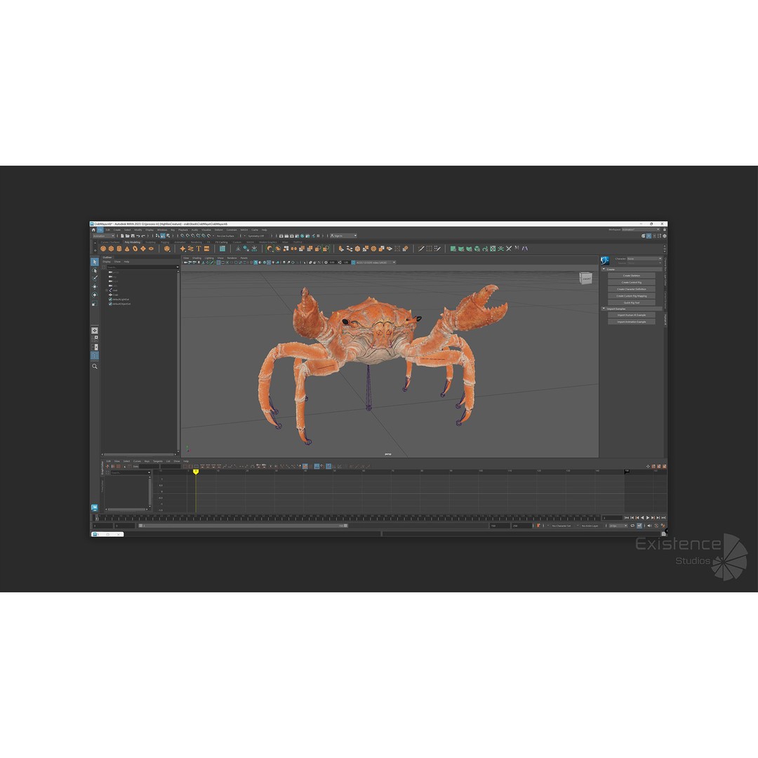 Royal Crab 3D Model – Realistic Rigged Animated Low Poly FBX - View 20