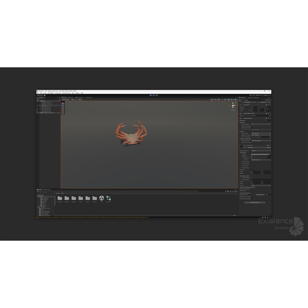 Royal Crab 3D Model – Realistic Rigged Animated Low Poly FBX - View 24