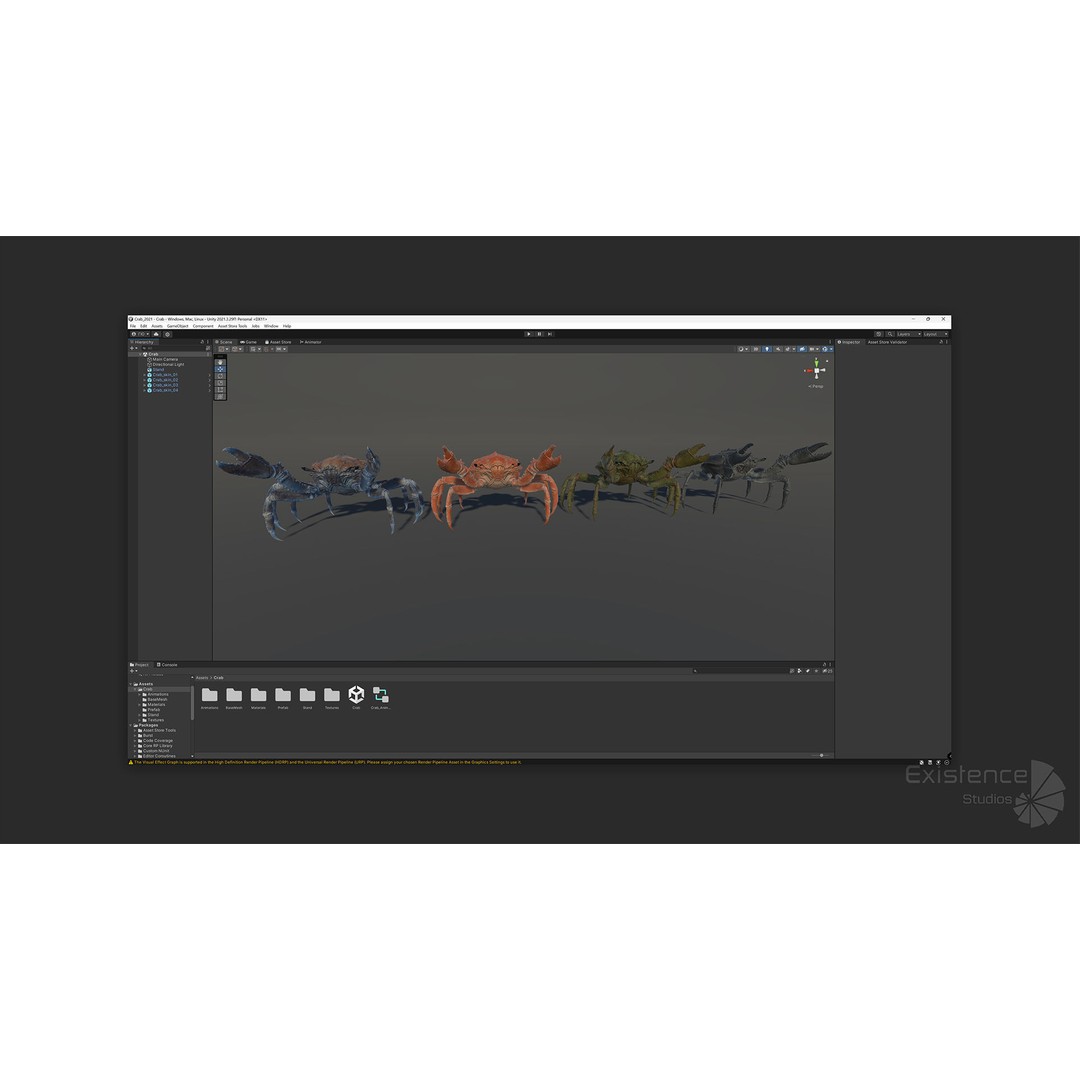 Royal Crab 3D Model – Realistic Rigged Animated Low Poly FBX - View 25