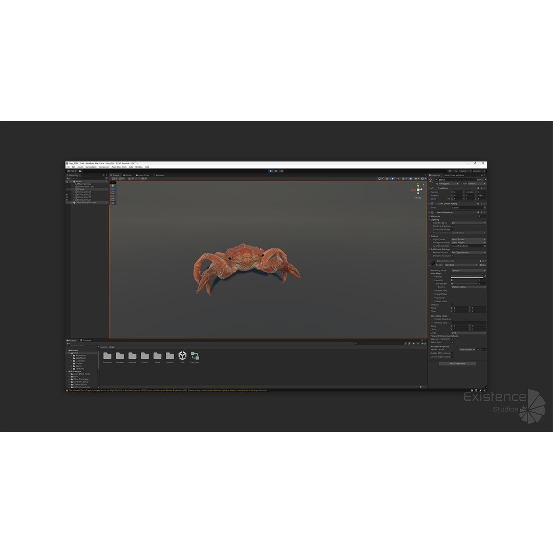 Royal Crab 3D Model – Realistic Rigged Animated Low Poly FBX - View 27