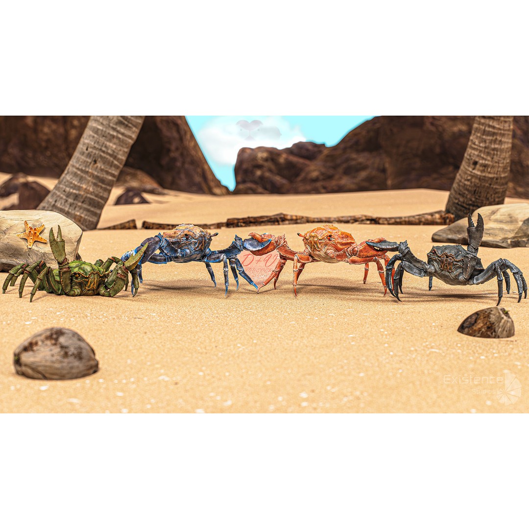 Royal Crab 3D Model – Realistic Rigged Animated Low Poly FBX - View 5