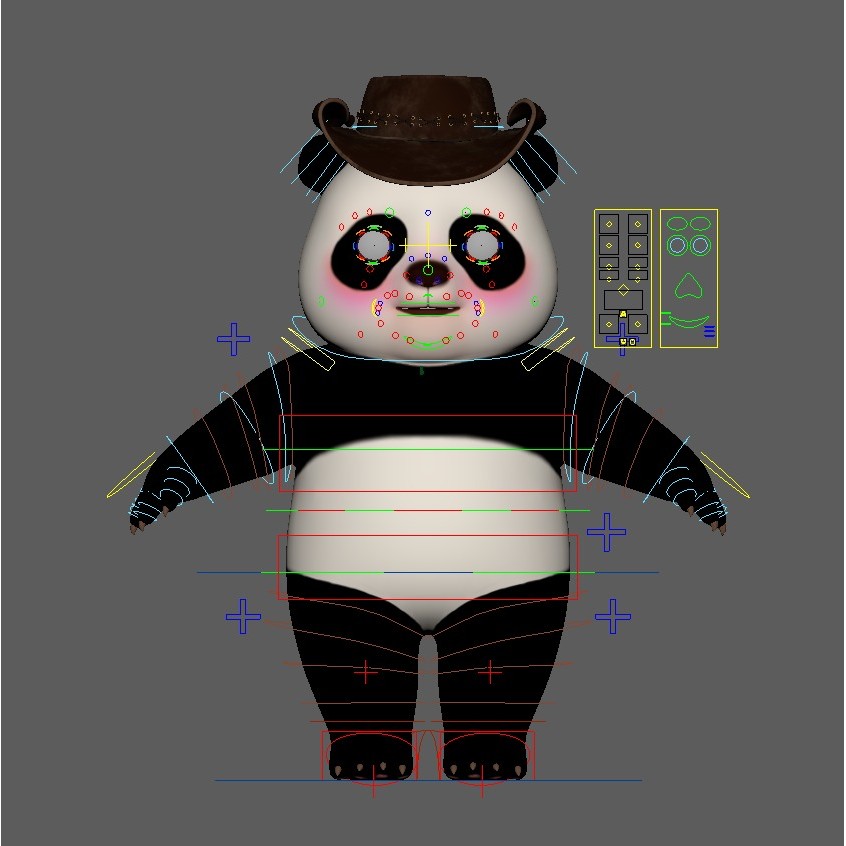 Cute Panda 3D Model – Cartoon Animal Character, Rigged PBR Textures - View 5