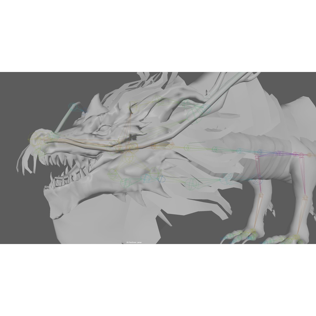 Golden Chinese Dragon 3D Model – Rigged Fantasy Creature, FBX, OBJ - View 18