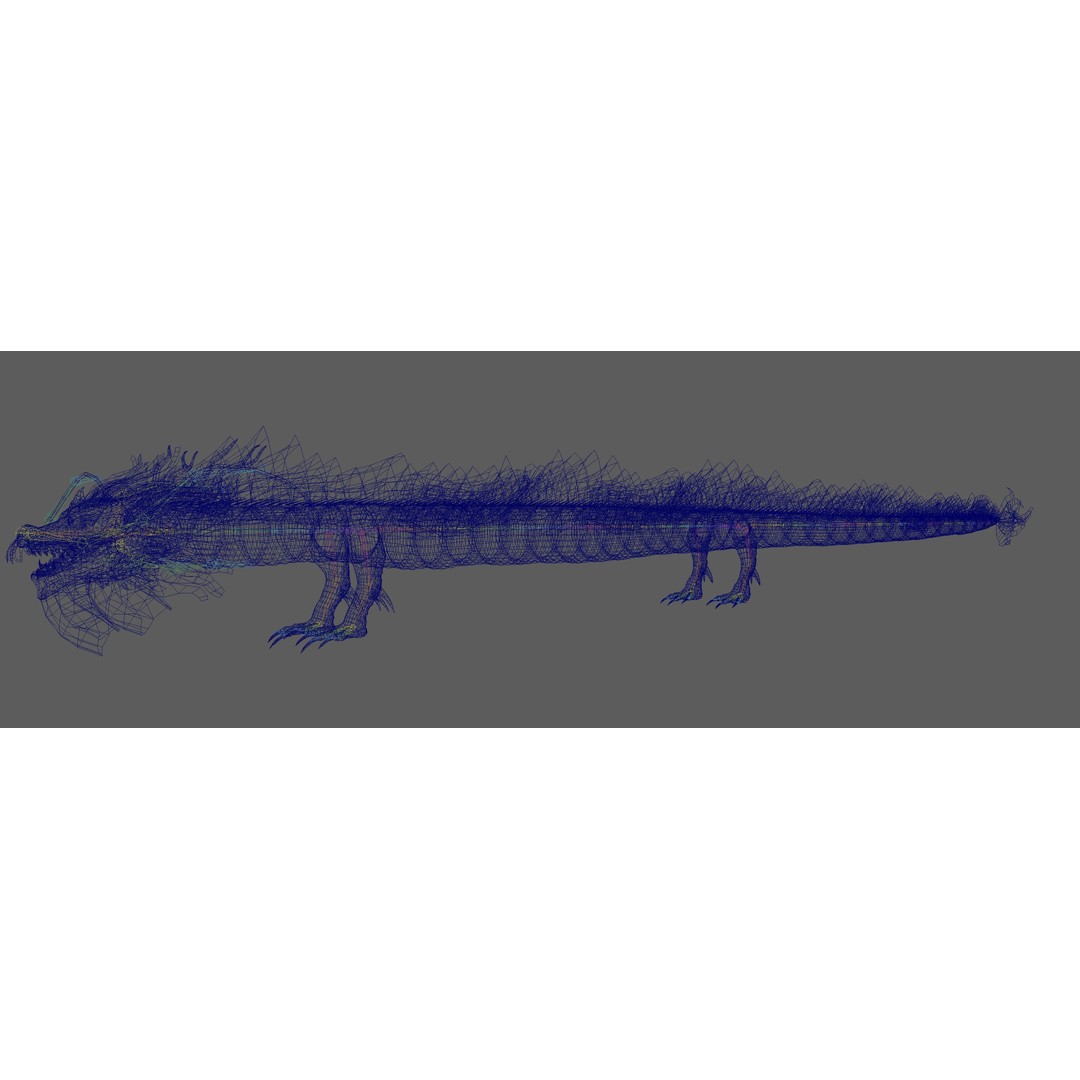 Golden Chinese Dragon 3D Model – Rigged Fantasy Creature, FBX, OBJ - View 24