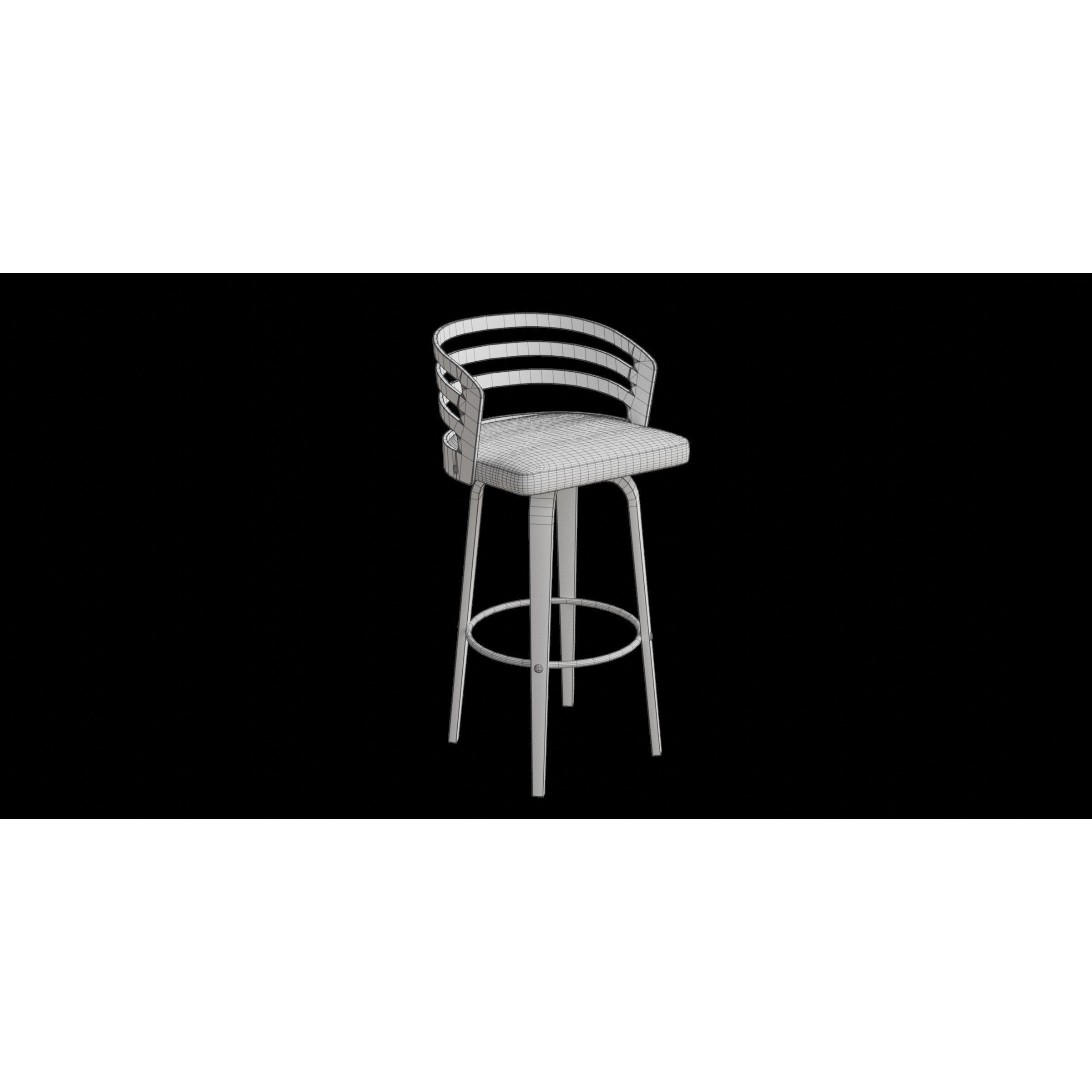 Jayden Counter Stool - Low-Poly Game-Ready 3D Model - View 4
