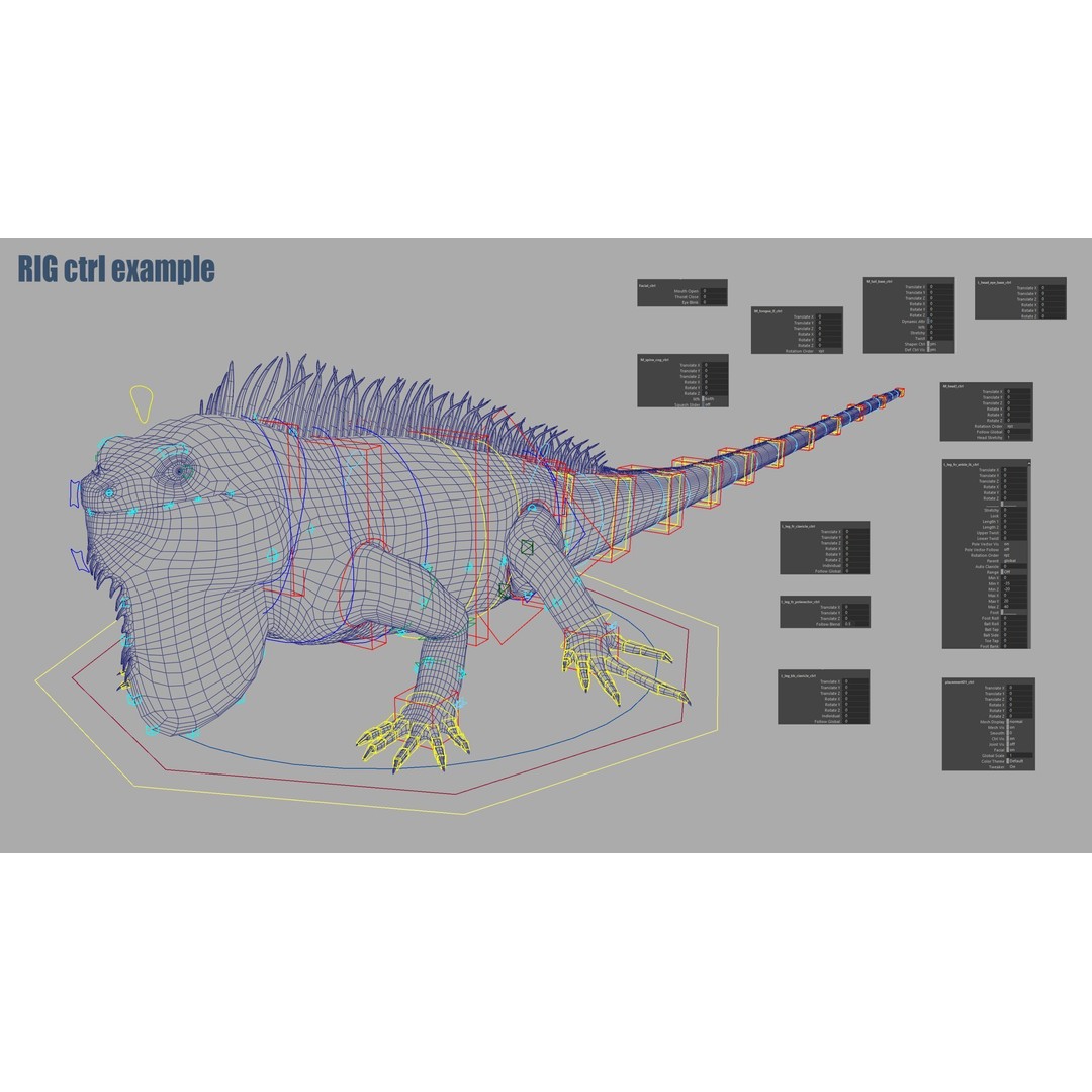 Iguana 3D Model – Realistic Rigged Character with PBR Textures