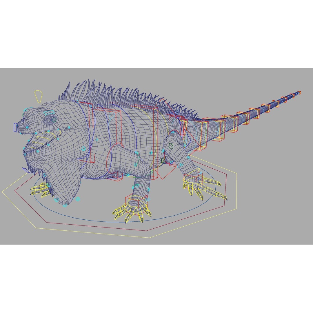 Iguana 3D Model – Realistic Rigged Character with PBR Textures - View 12