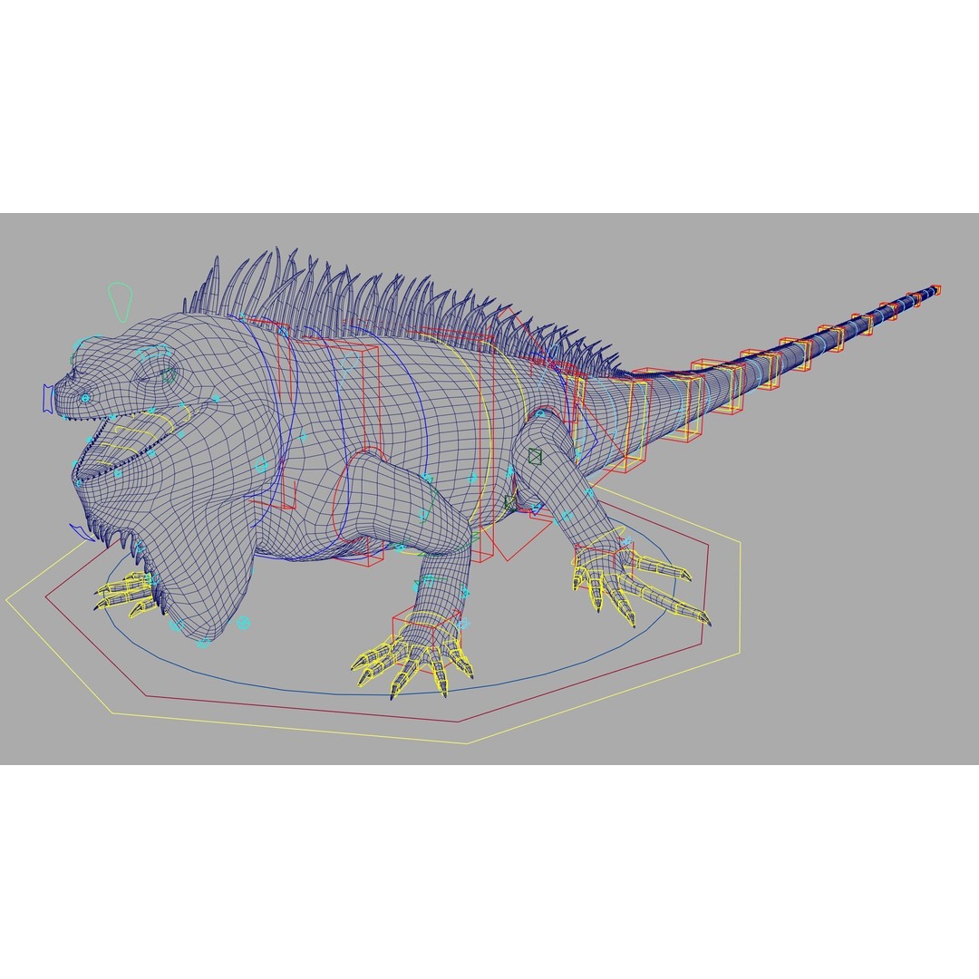 Iguana 3D Model – Realistic Rigged Character with PBR Textures - View 13