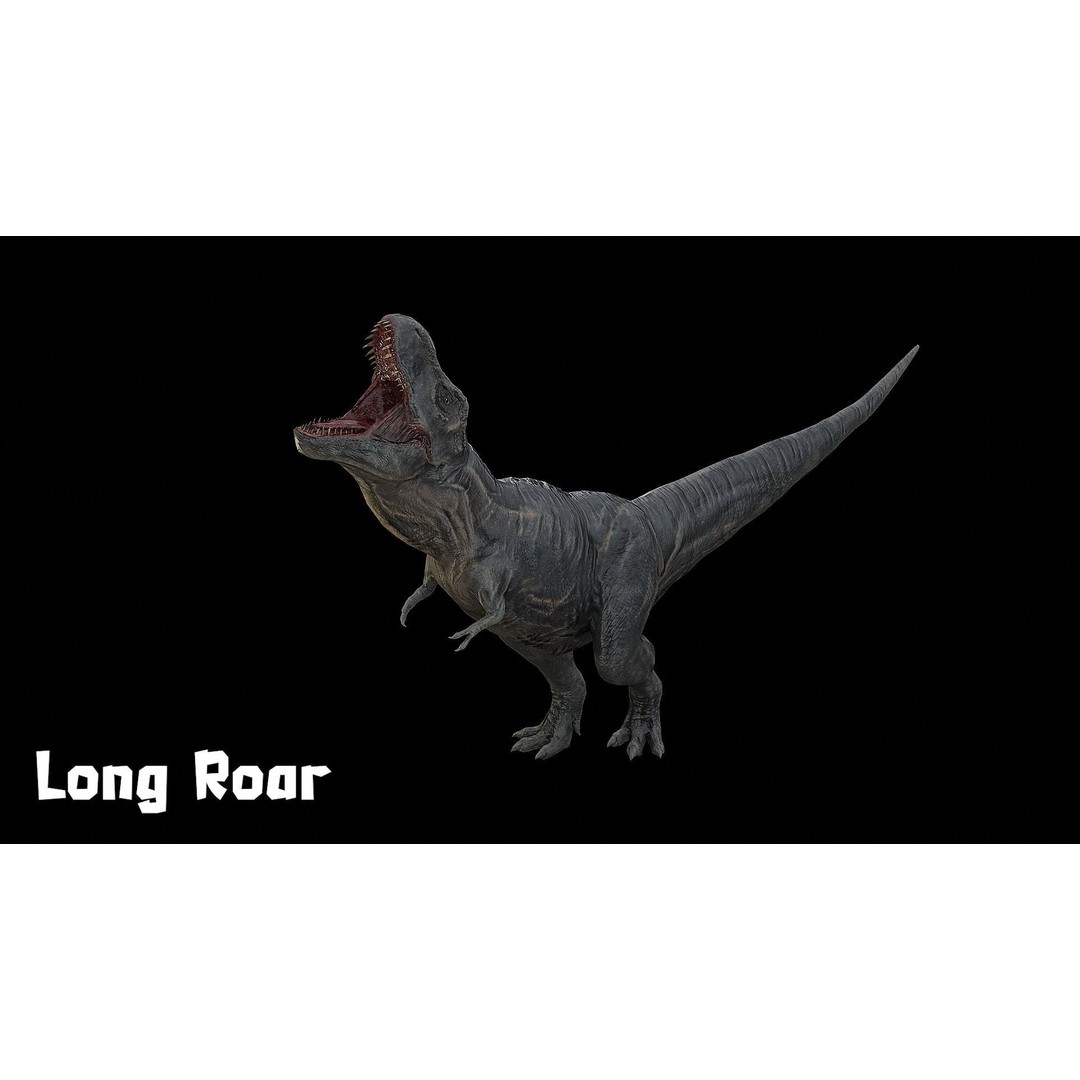 Tyrannosaurus Rex 3D Model – Low Poly Rigged Dinosaur, FBX & OBJ - View 20