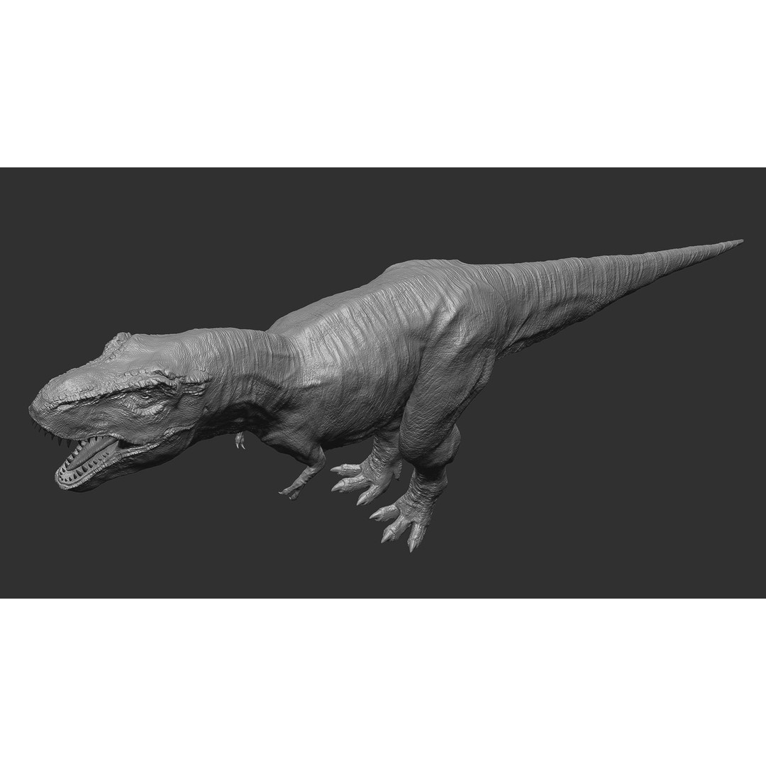 Tyrannosaurus Rex 3D Model – Low Poly Rigged Dinosaur, FBX & OBJ - View 29