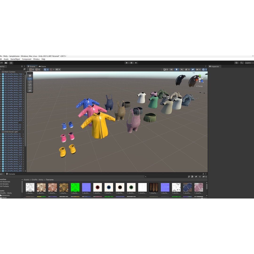 Giraffe Molly 3D Model – Low Poly Game-Ready Character, FBX - View 24