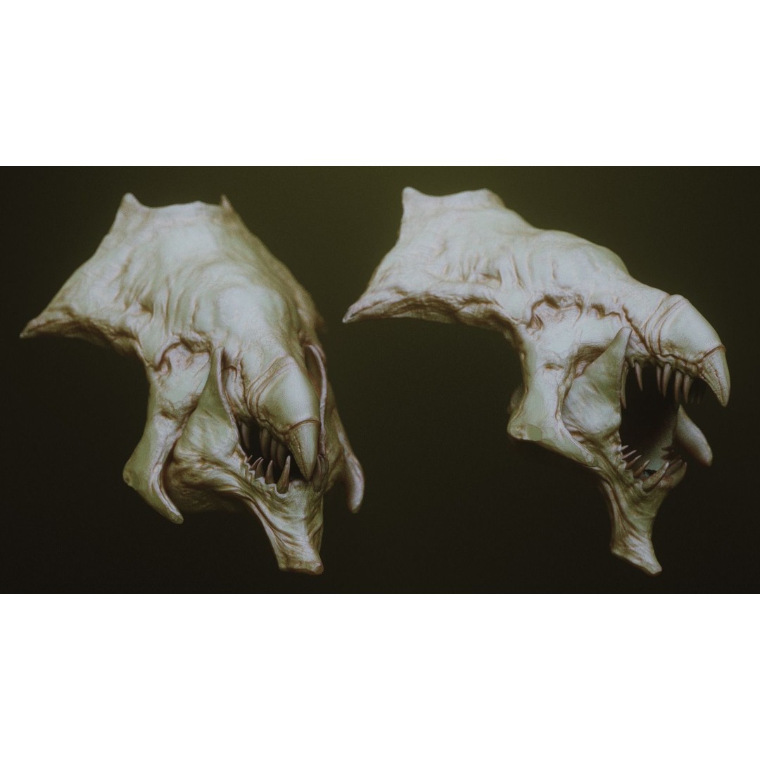 Monster Jaws 3D Model – High Poly IMM Brush & OBJ Files - View 10