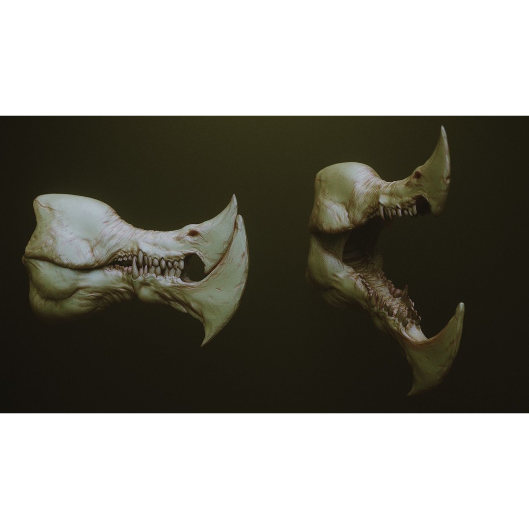Monster Jaws 3D Model – High Poly IMM Brush & OBJ Files - View 12