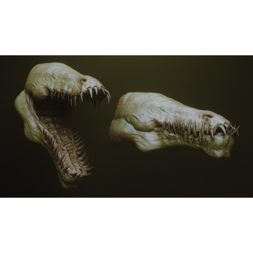Monster Jaws 3D Model – High Poly IMM Brush & OBJ Files - View 17