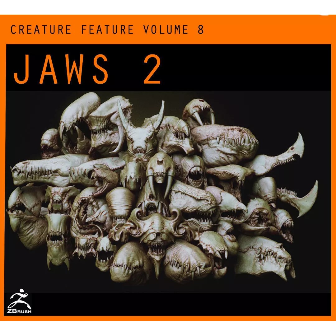 Monster Jaws 3D Model – High Poly IMM Brush & OBJ Files - View 2