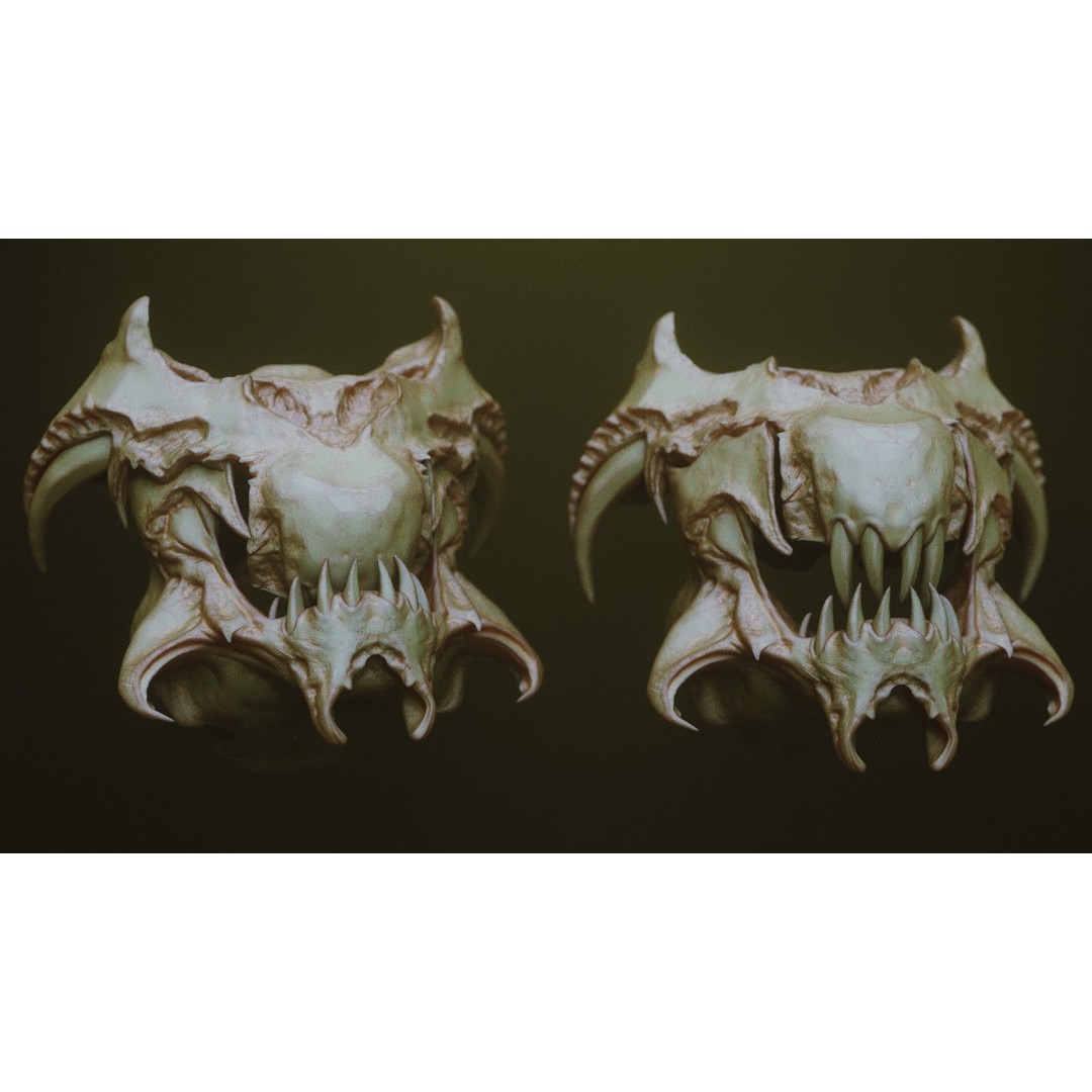 Monster Jaws 3D Model – High Poly IMM Brush & OBJ Files - View 29
