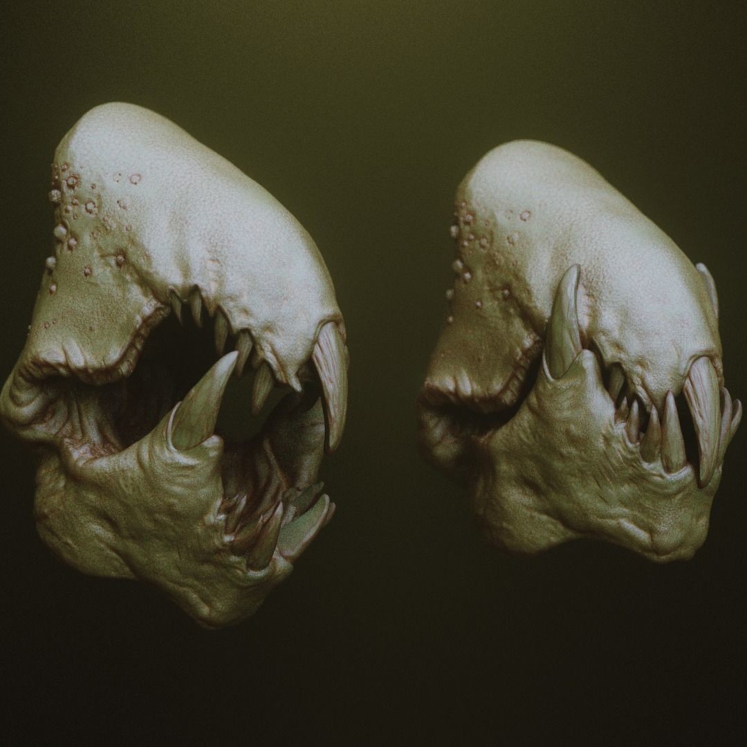 Monster Jaws 3D Model – High Poly IMM Brush & OBJ Files - View 3