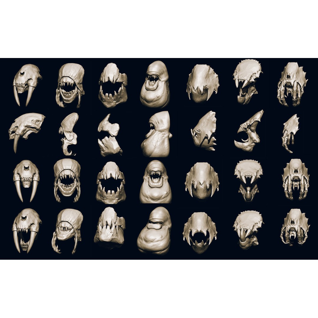 Monster Jaws 3D Model – High Poly IMM Brush & OBJ Files - View 37
