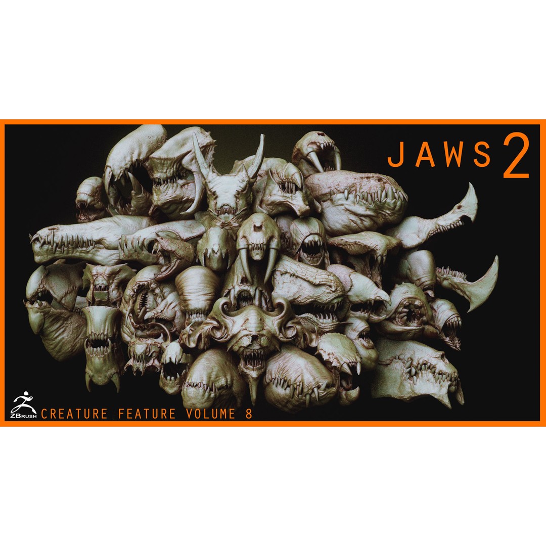 Monster Jaws 3D Model – High Poly IMM Brush & OBJ Files - View 39