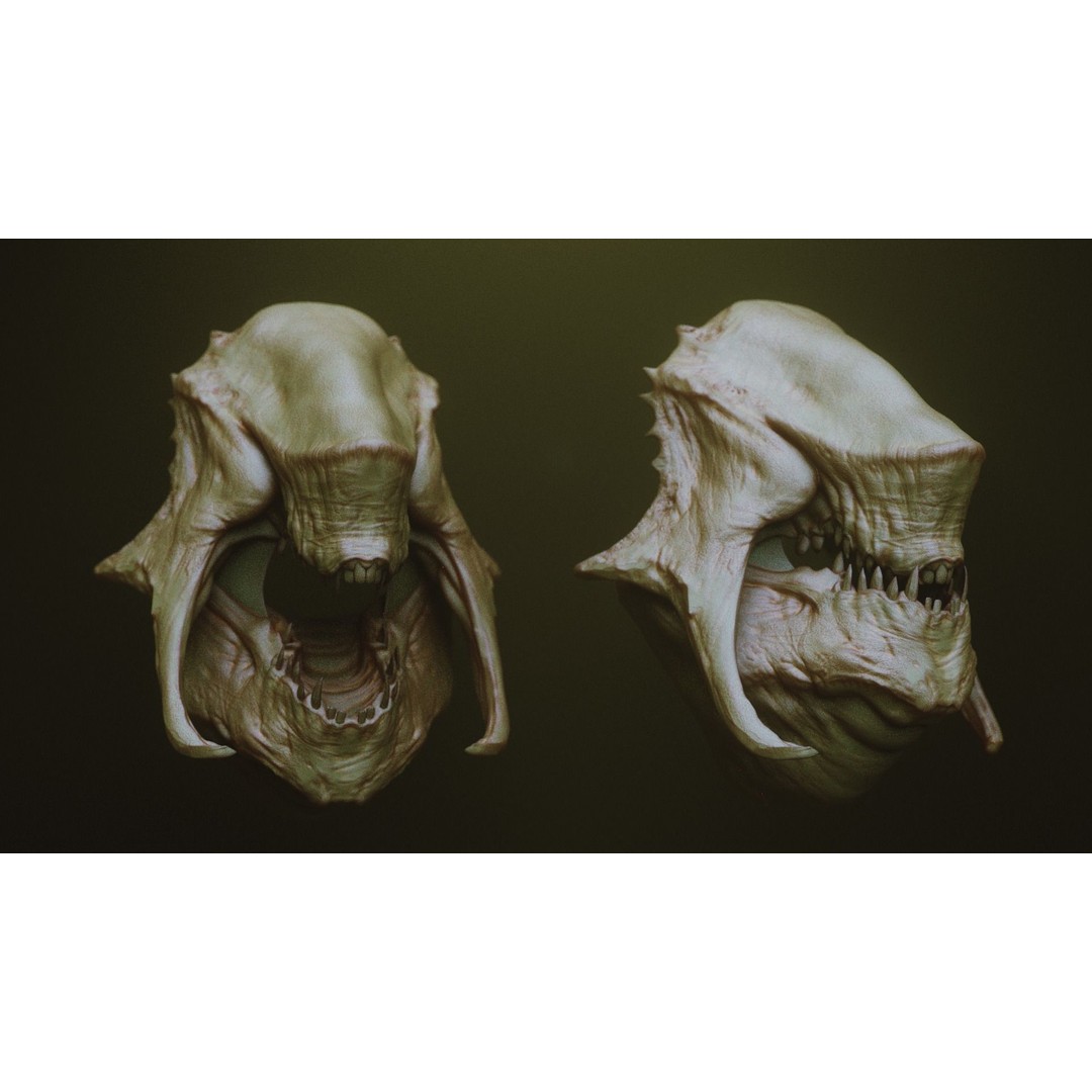 Monster Jaws 3D Model – High Poly IMM Brush & OBJ Files - View 5